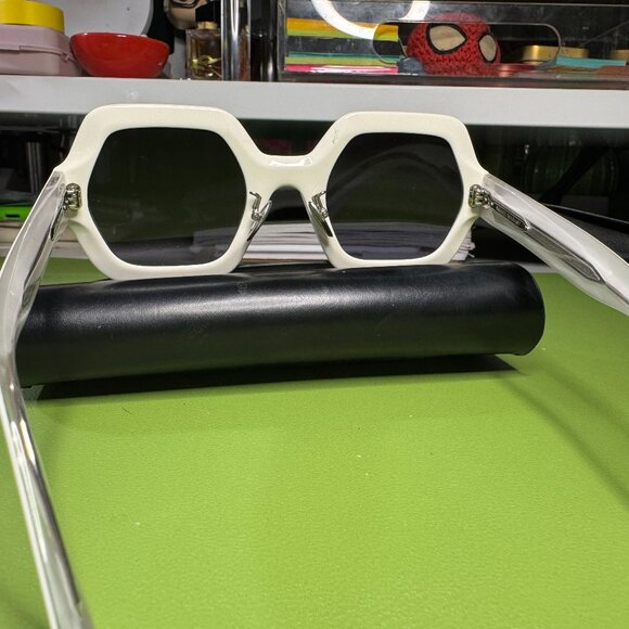 ISABEL MARANT Ely hexagonal sunglasses White main image 2